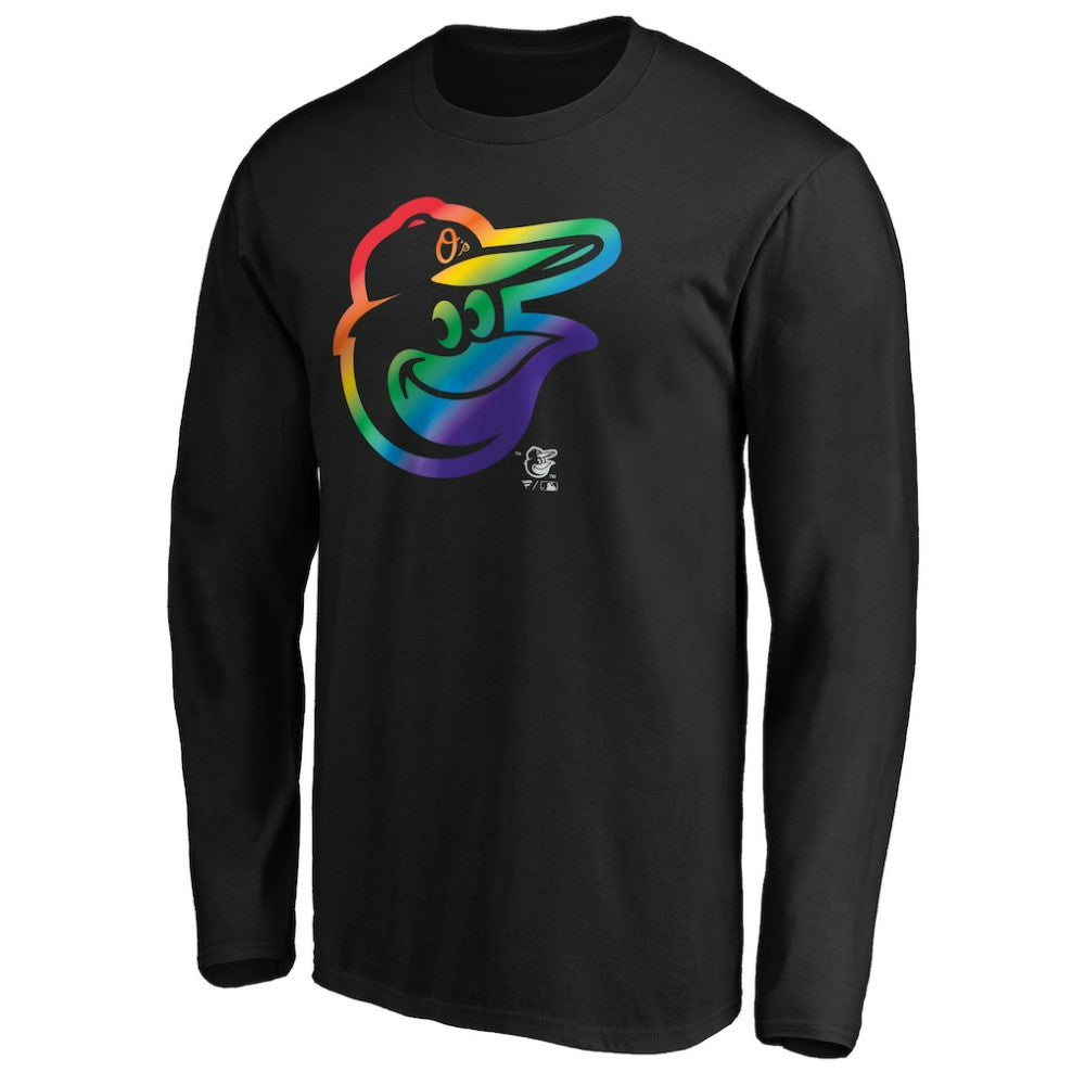 Baltimore Orioles Team Pride Logo Long Sleeve T-Shirt - Black