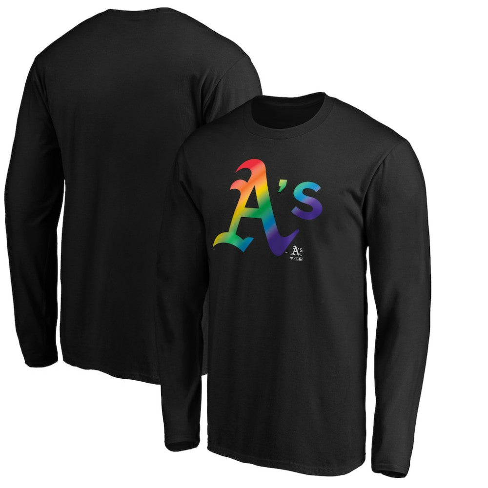 Athletics Team Pride Logo Long Sleeve T-Shirt - Black