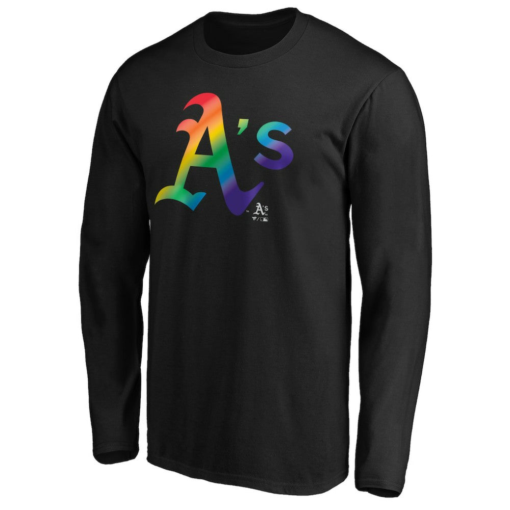 Athletics Team Pride Logo Long Sleeve T-Shirt - Black
