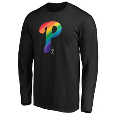 Philadelphia Phillies Team Pride Logo Long Sleeve T-Shirt - Black