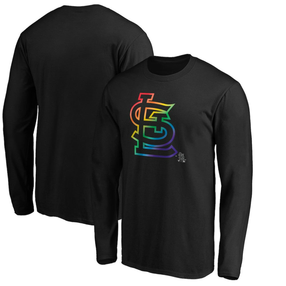 St. Louis Cardinals Team Pride Logo Long Sleeve T-Shirt - Black