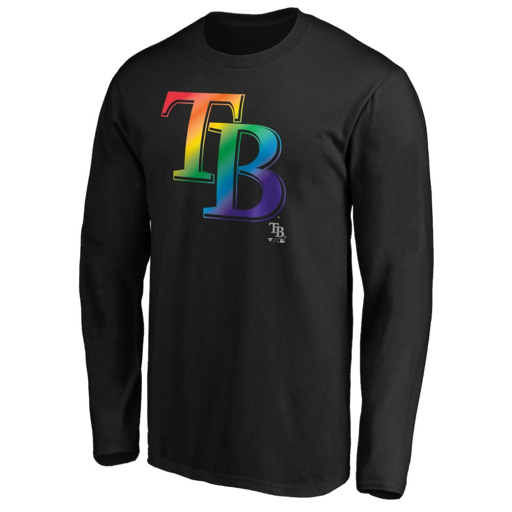 Tampa Bay Rays Team Pride Logo Long Sleeve T-Shirt - Black