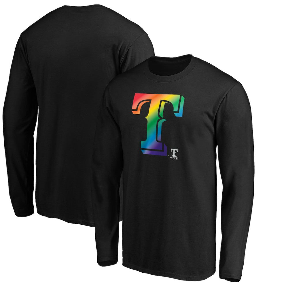 Texas Rangers Team Pride Logo Long Sleeve T-Shirt - Black