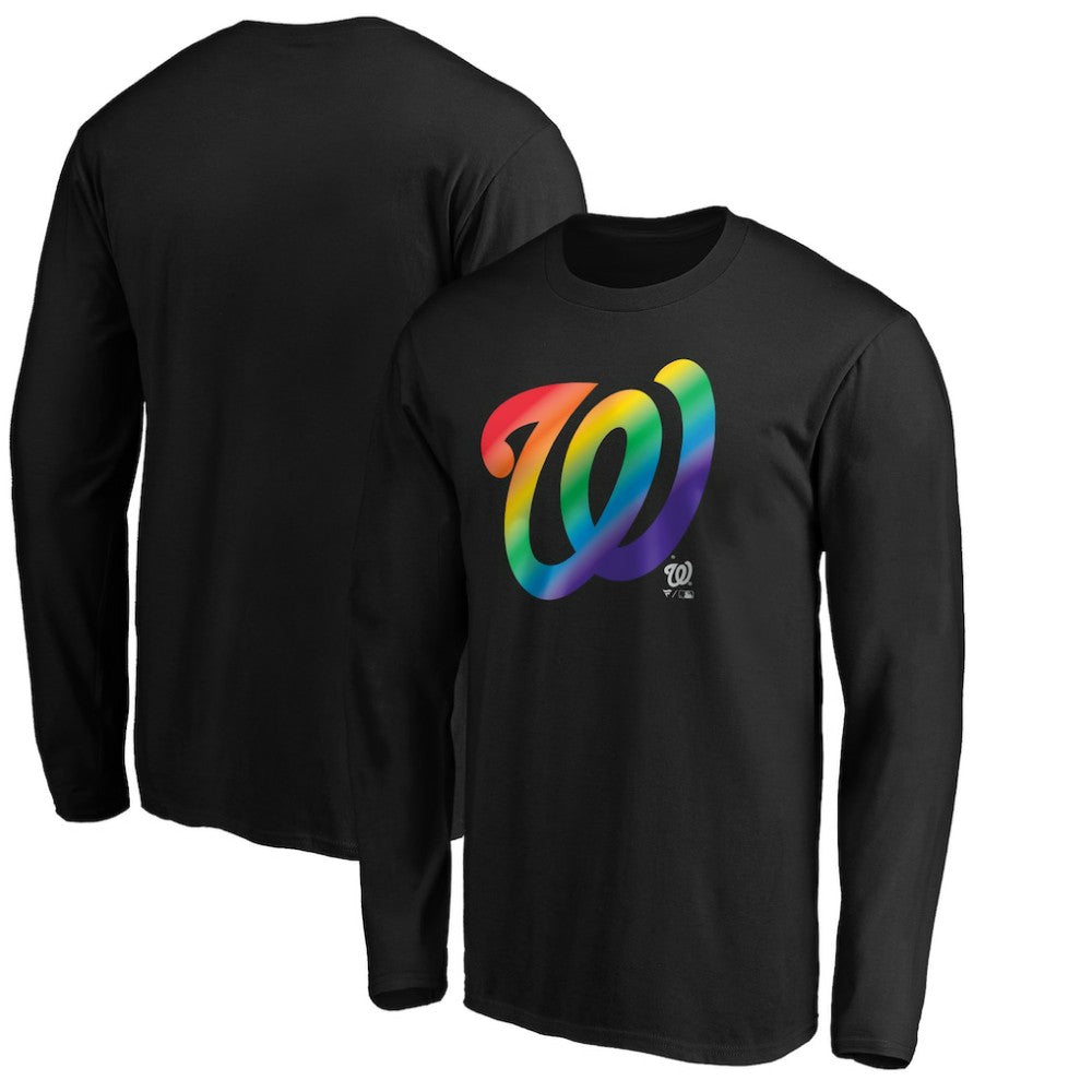 Washington Nationals Team Pride Logo Long Sleeve T-Shirt - Black