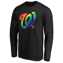 Washington Nationals Team Pride Logo Long Sleeve T-Shirt - Black