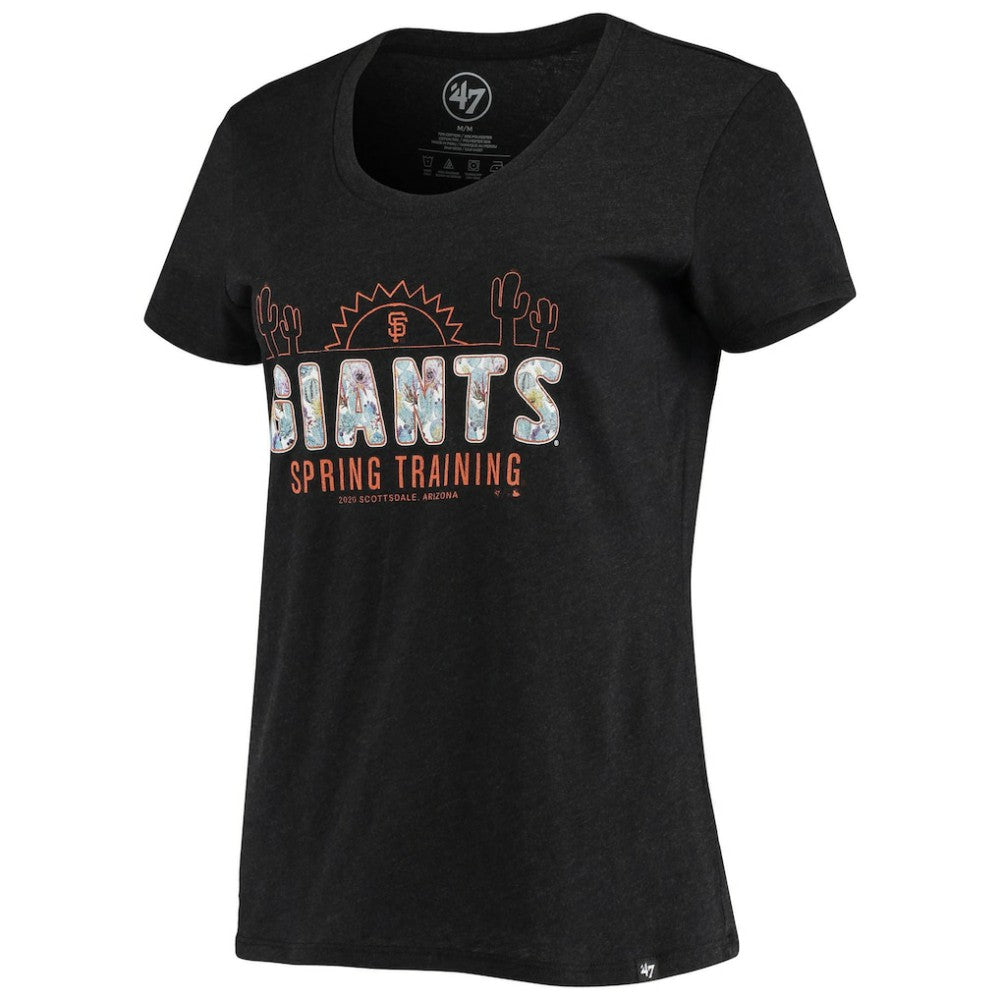 San Francisco Giants Women's Spring Training Floral Fill Club T-Shirt - Black | 47 brand