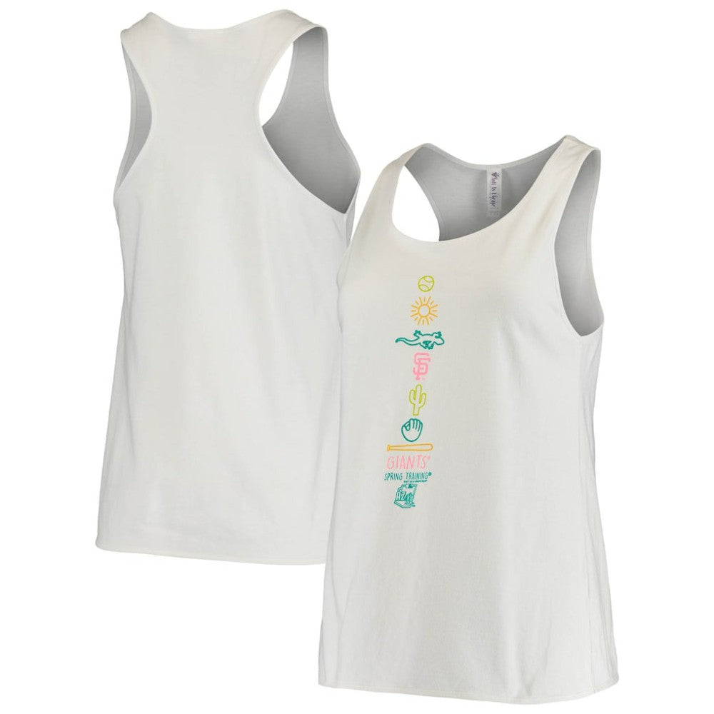 San Francisco Giants Soft as a Grape Women's Spring Training Local Lineup Tank Top - White