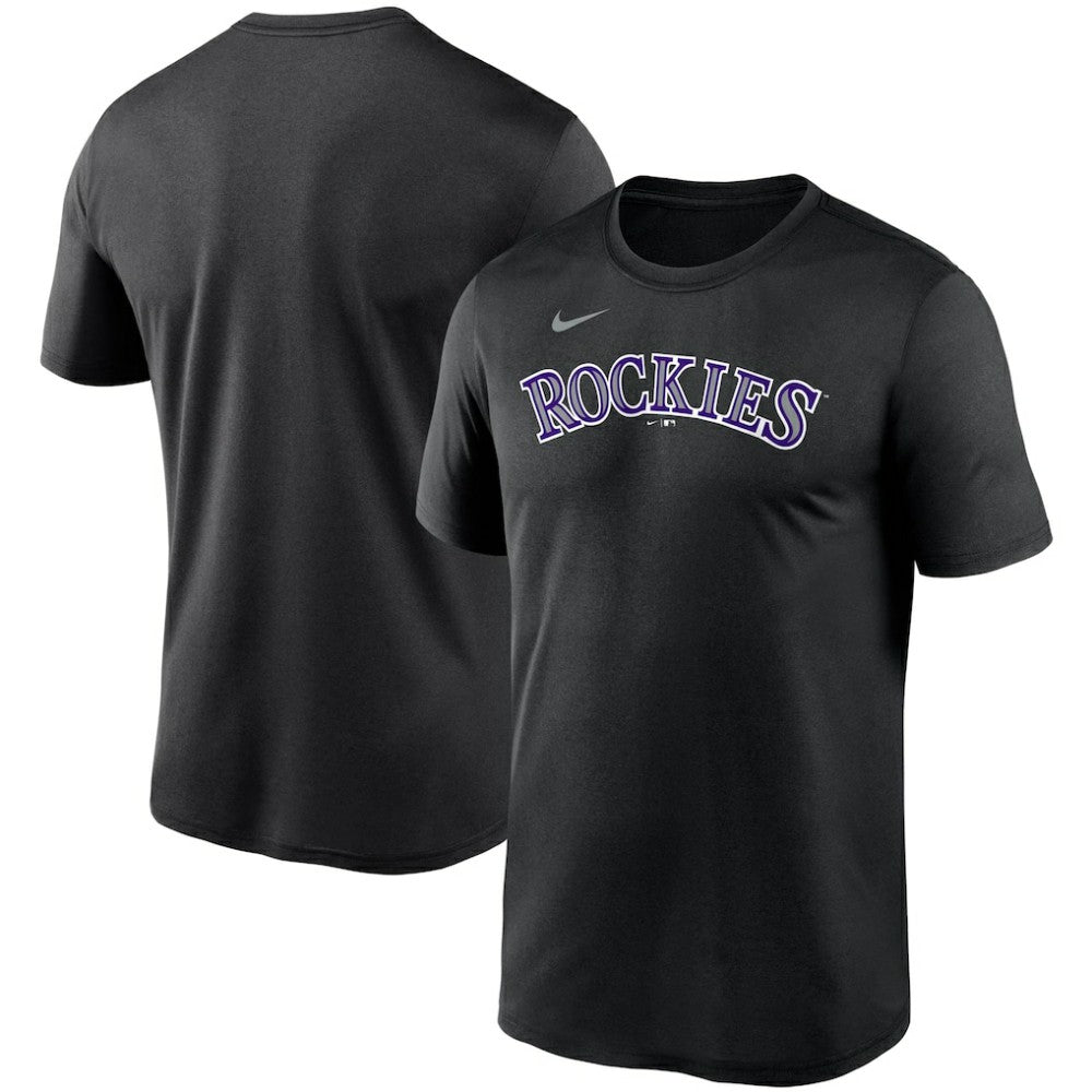 Colorado Rockies Wordmark Legend Performance T-Shirt - Black | Nike