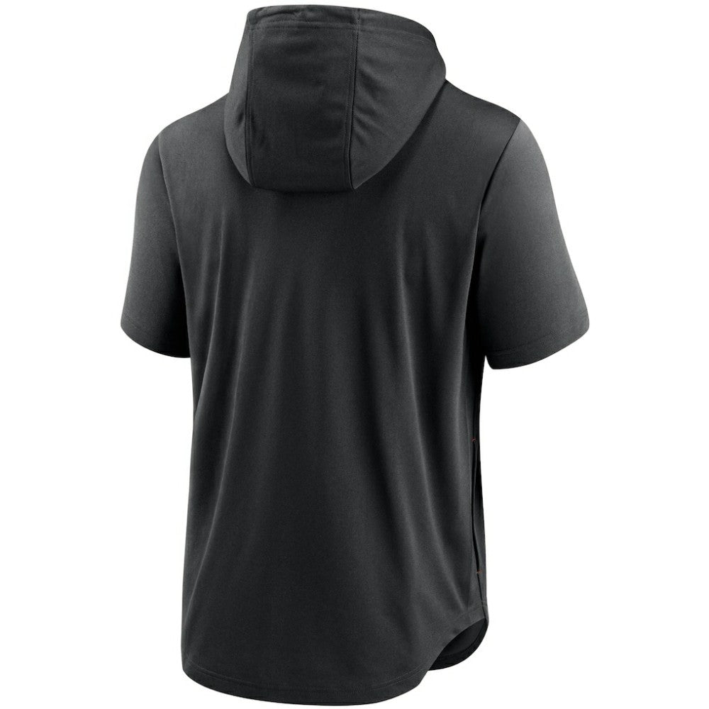 Baltimore Orioles Home Team Short Sleeve Performance Hoodie Top - Black | Nike