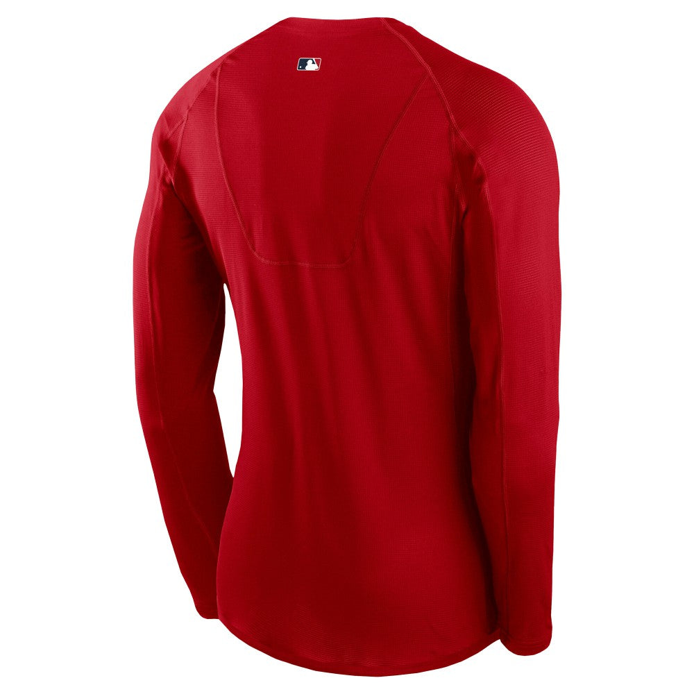 Los Angeles Angels Authentic Collection Raglan Long Sleeve T-Shirt - Red | Nike
