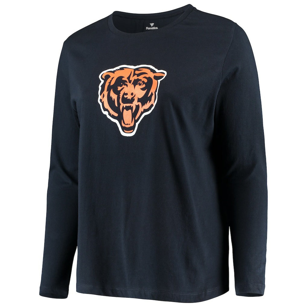 NFL Chicago Bears Women's Plus Size Primary Logo Long Sleeve Scoop Neck T-Shirt