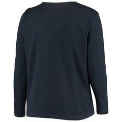 NFL Chicago Bears Women's Plus Size Primary Logo Long Sleeve Scoop Neck T-Shirt