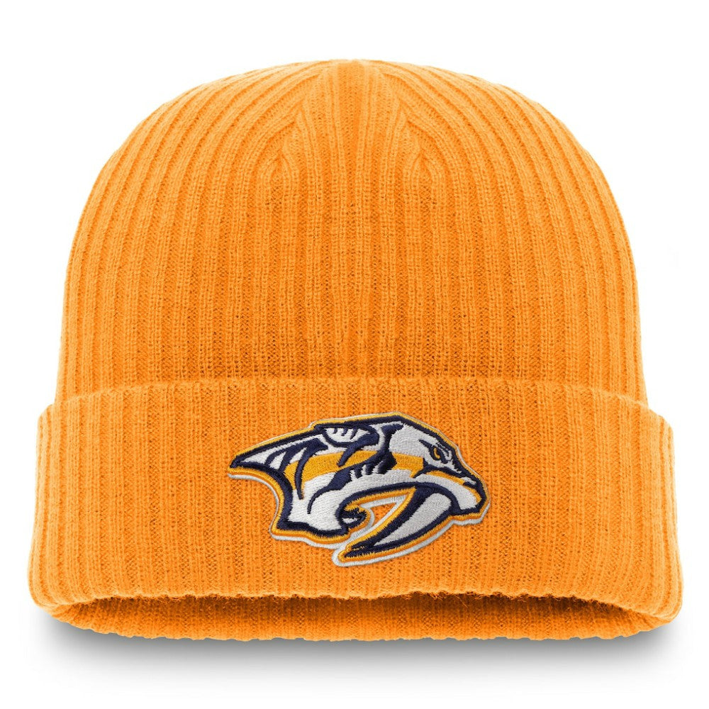 Nashville Predators Fanatics Core Primary Logo Cuffed Knit Hat