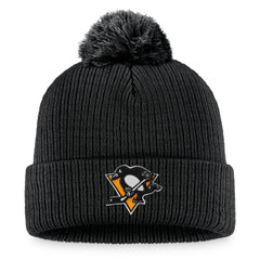 Pittsburgh Penguins Fanatics Primary Logo Cuffed Knit Hat with Pom