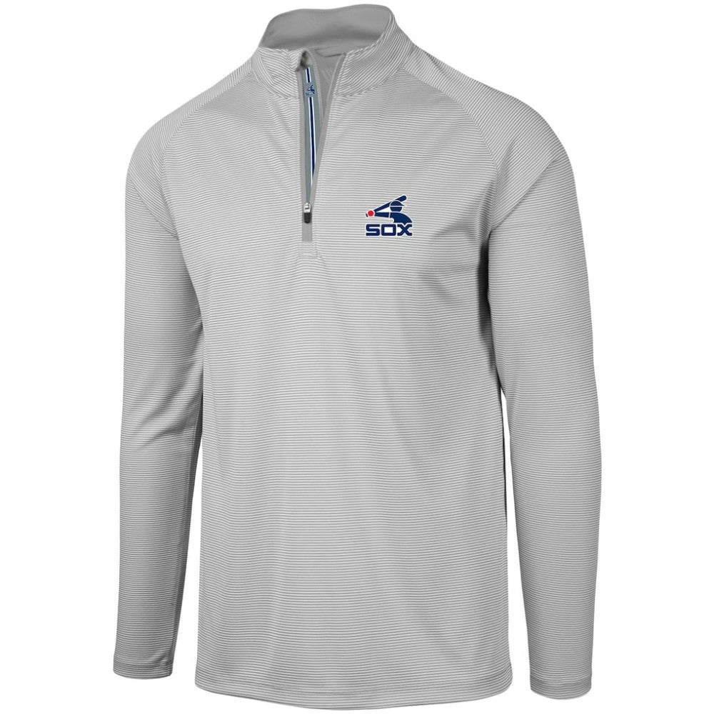 Chicago White Sox Levelwear Orion Historic Logo Raglan Quarter-Zip Jacket - Gray