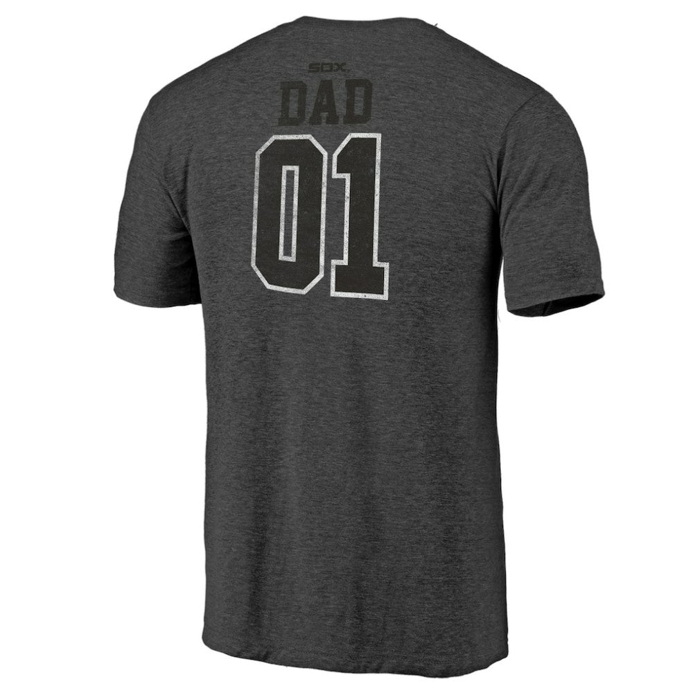 Chicago White Sox Father's Day Greatest Dad Tri-Blend T-Shirt - Black