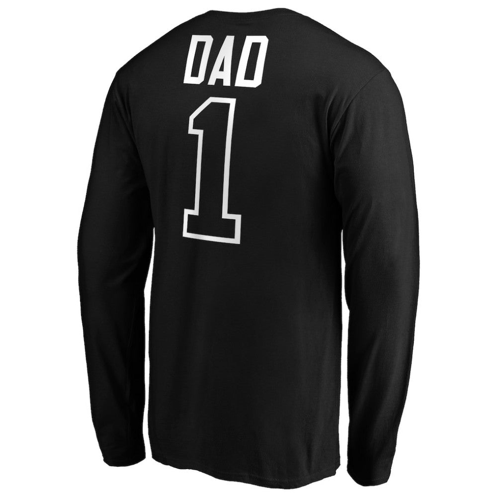 Chicago White Sox Father's Day #1 Dad Long Sleeve T-Shirt - Black