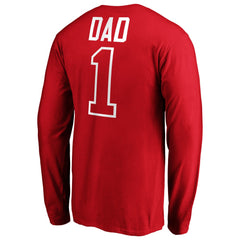 Cincinnati Reds Father's Day #1 Dad Long Sleeve T-Shirt - Red