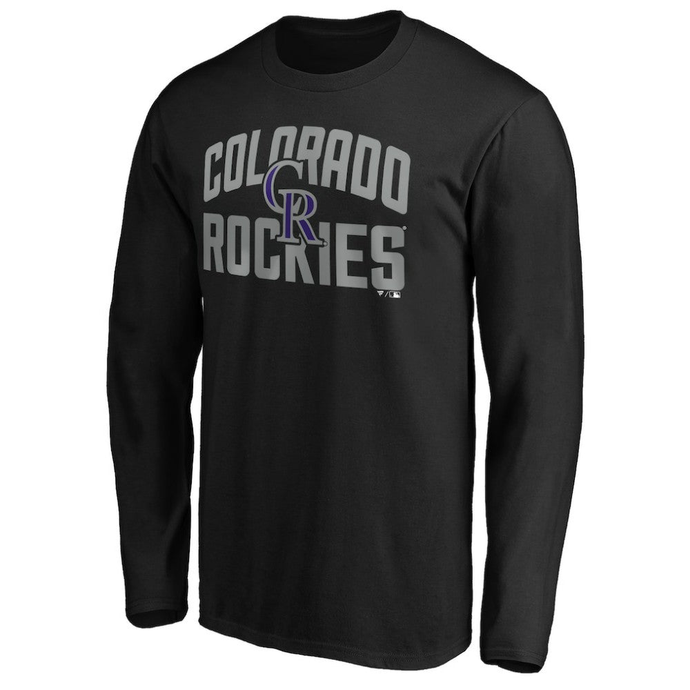 Colorado Rockies Father's Day #1 Dad Long Sleeve T-Shirt - Black