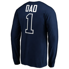 Houston Astros Father's Day #1 Dad Long Sleeve T-Shirt - Navy
