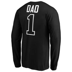 Miami Marlins Father's Day #1 Dad Long Sleeve T-Shirt - Black