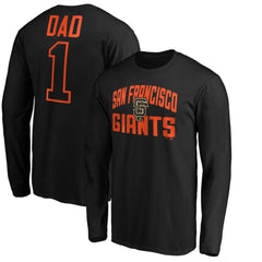 San Francisco Giants Father's Day #1 Dad Long Sleeve T-Shirt - Black