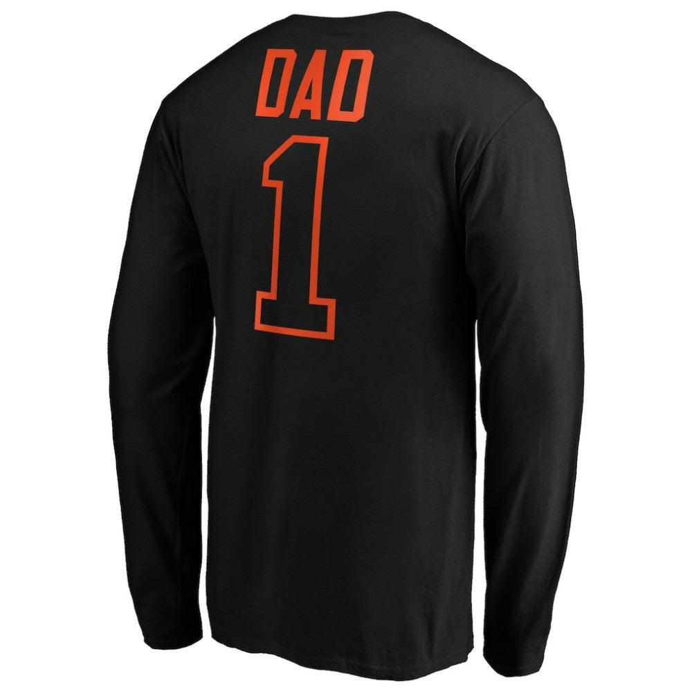 San Francisco Giants Father's Day #1 Dad Long Sleeve T-Shirt - Black