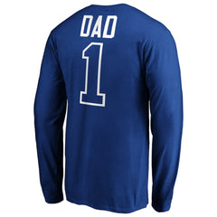Texas Rangers Father's Day #1 Dad Long Sleeve T-Shirt - Royal