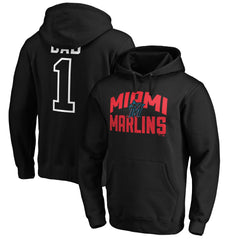 Miami Marlins Father's Day #1 Dad Pullover Hoodie - Black