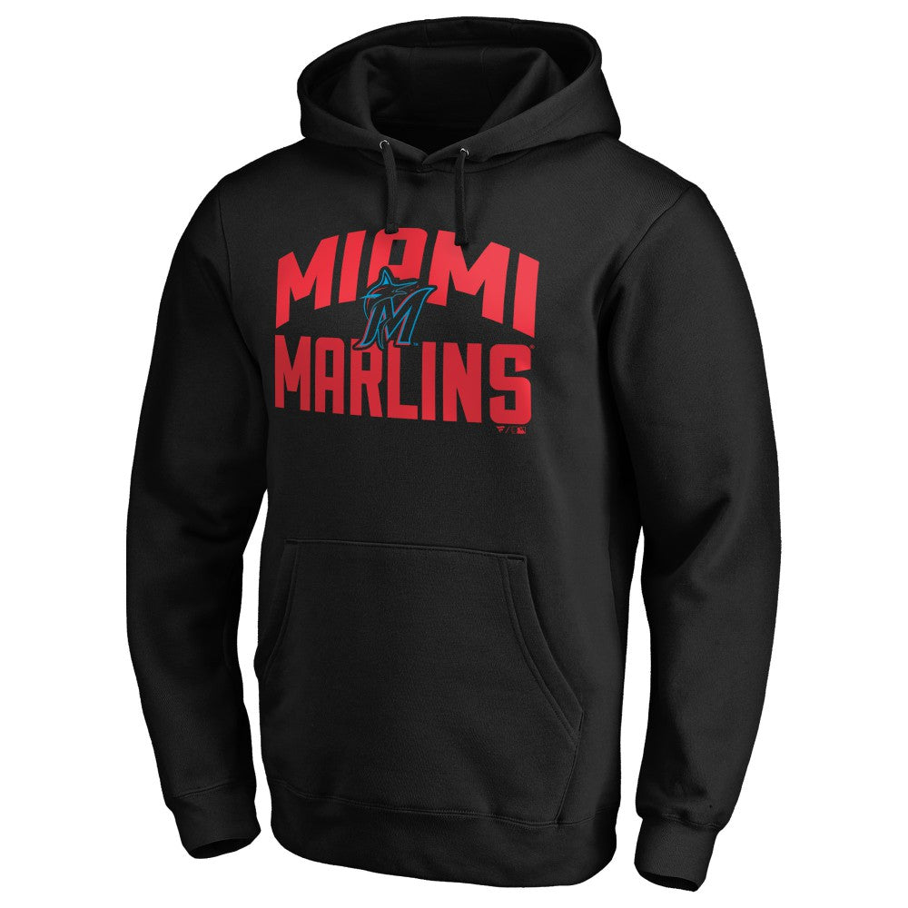 Miami Marlins Father's Day #1 Dad Pullover Hoodie - Black