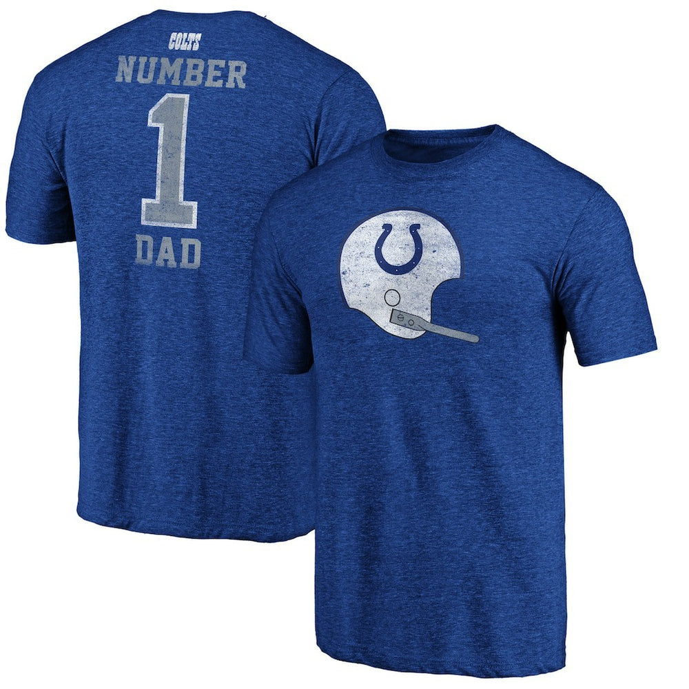 NFL Indianapolis Colts #1 Dad Team Logo T-Shirt