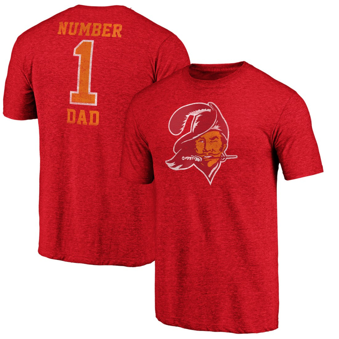 NFL Tampa Bay Buccaneers #1 Dad Team Logo T-Shirt