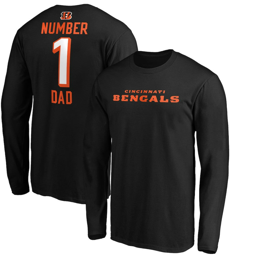 NFL Cincinnati Bengals #1 Dad Long Sleeve Team Logo T-Shirt