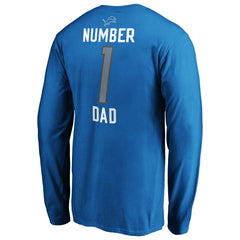 NFL Detroit Lions #1 Dad Long Sleeve Team Logo T-Shirt