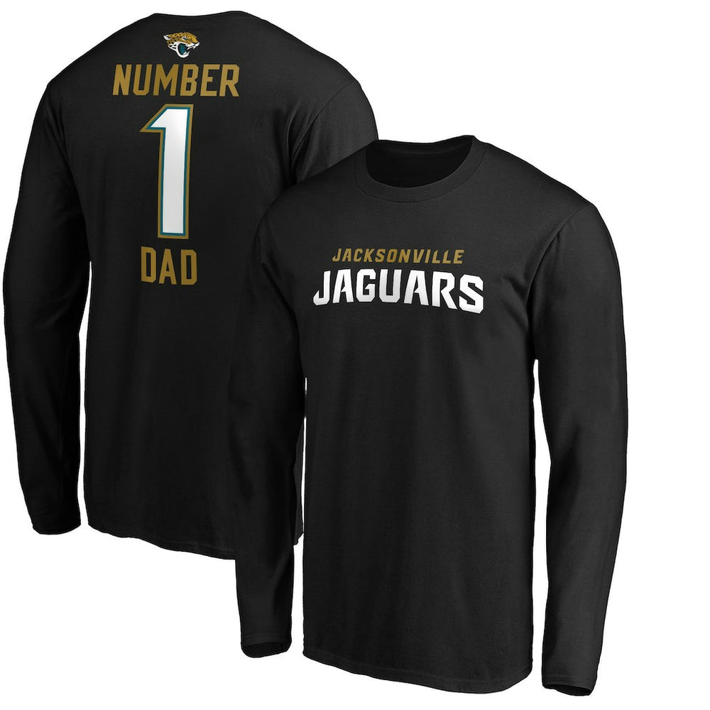 NFL Jacksonville Jaguars #1 Dad Long Sleeve Team Logo T-Shirt
