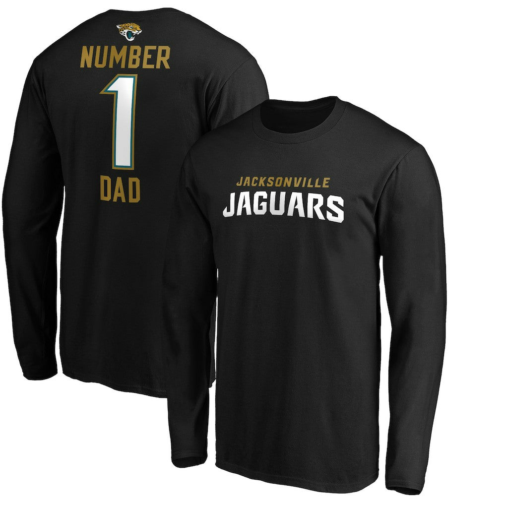 NFL Jacksonville Jaguars #1 Dad Long Sleeve Team Logo T-Shirt