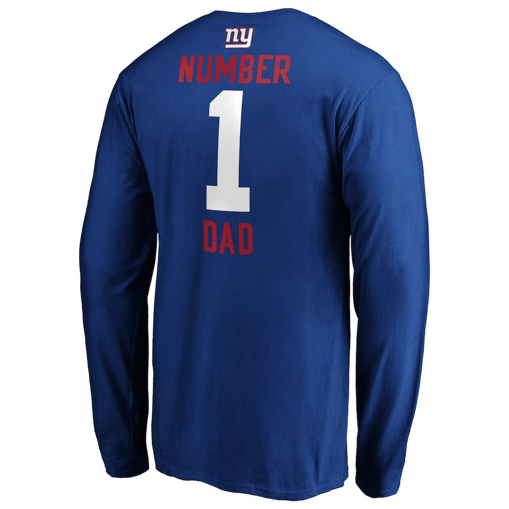 NFL New York Giants #1 Dad Long Sleeve Team Logo T-Shirt