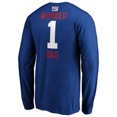NFL New York Giants #1 Dad Long Sleeve Team Logo T-Shirt
