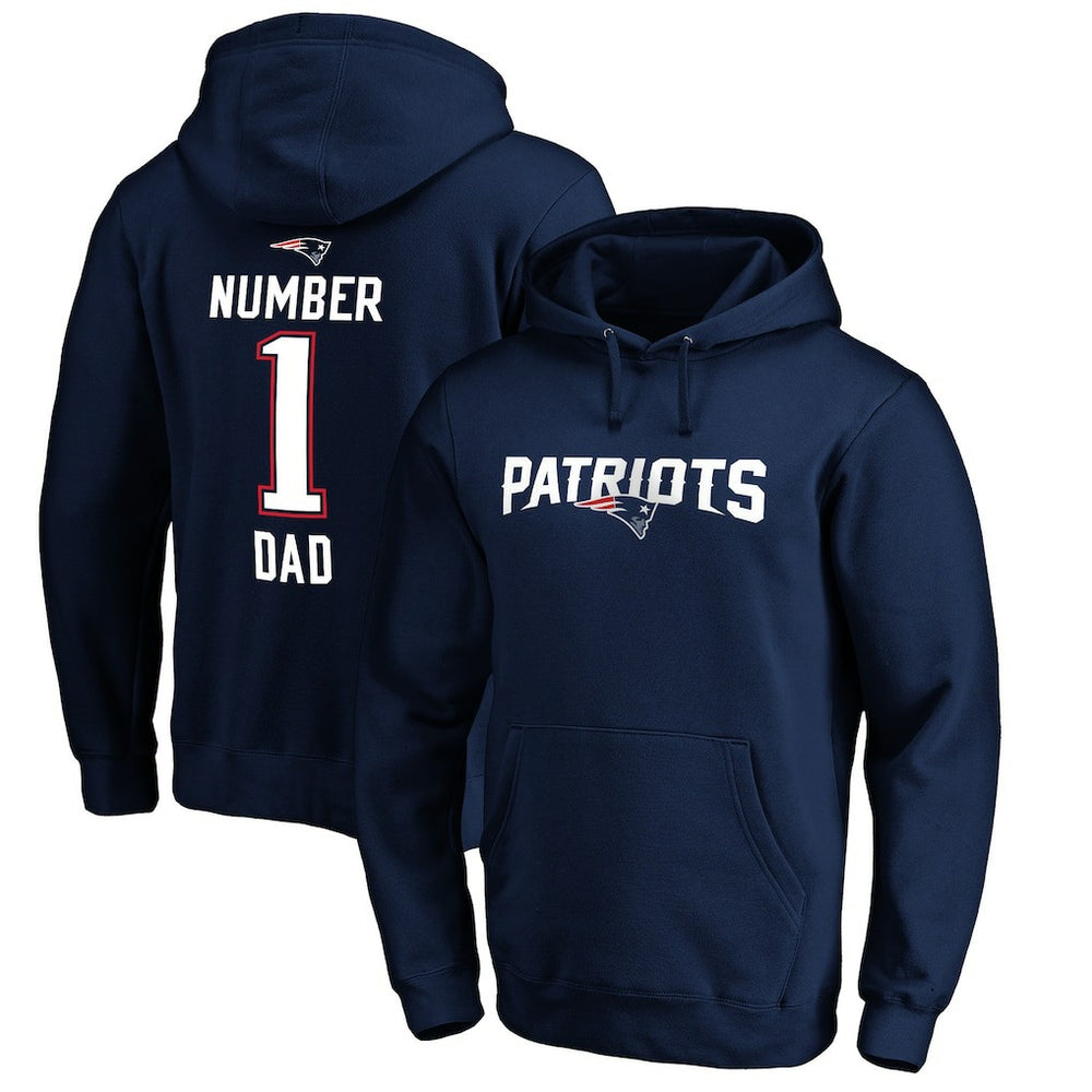 NFL New England Patriots #1 Dad Pullover Hoodie