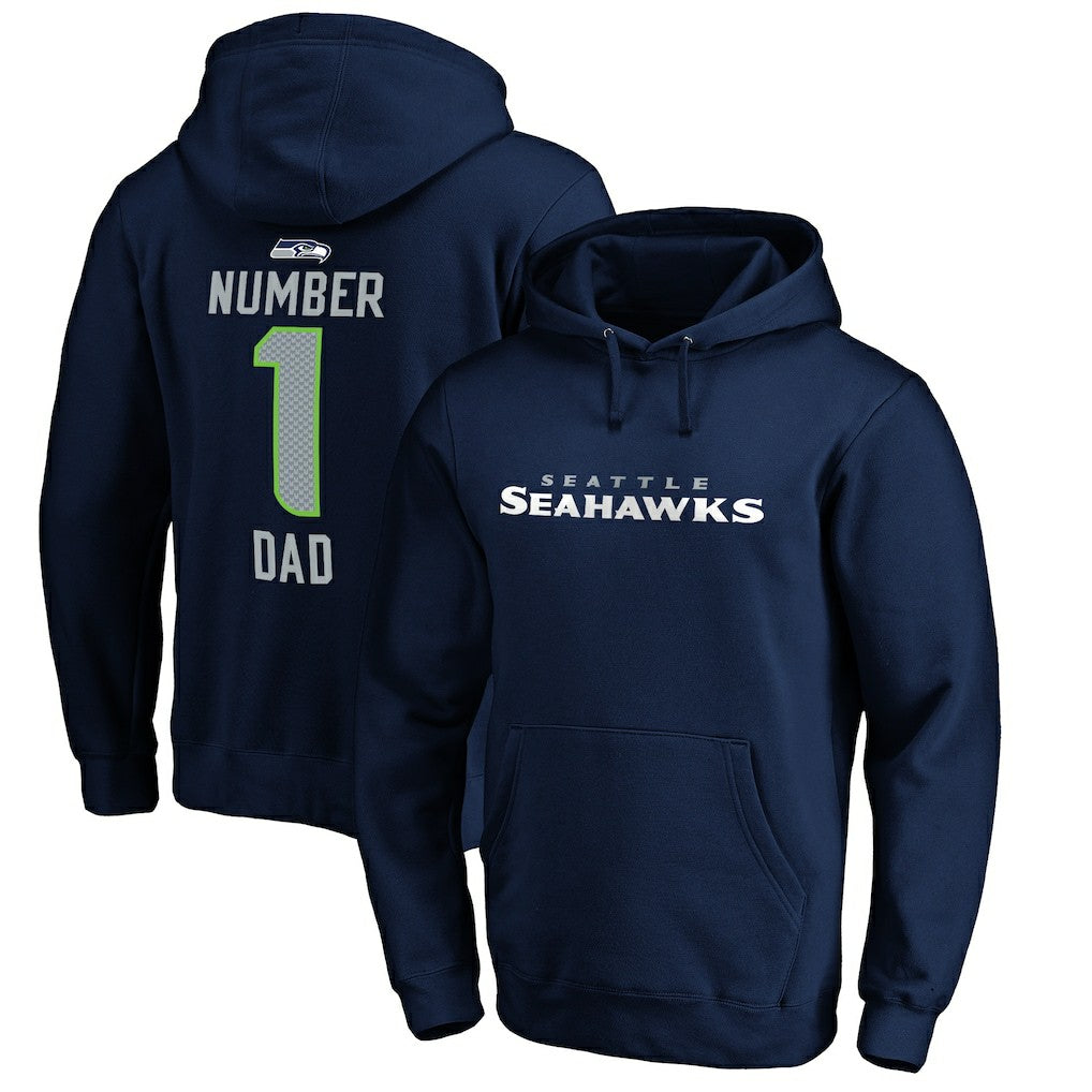 NFL Seattle Seahawks #1 Dad Pullover Hoodie