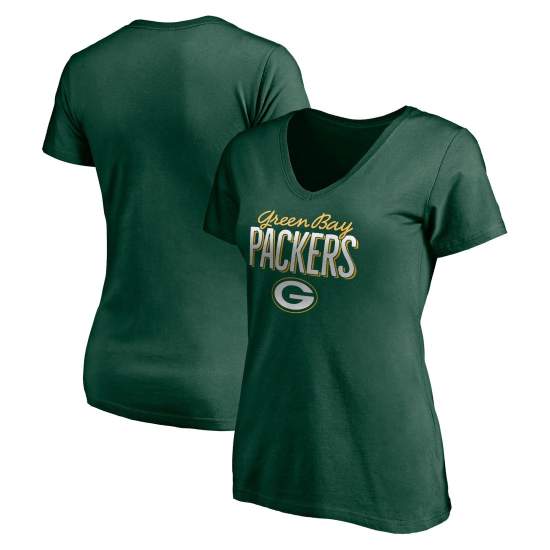 NFL Green Bay Packers Women's Nostalgia V-Neck T-Shirt