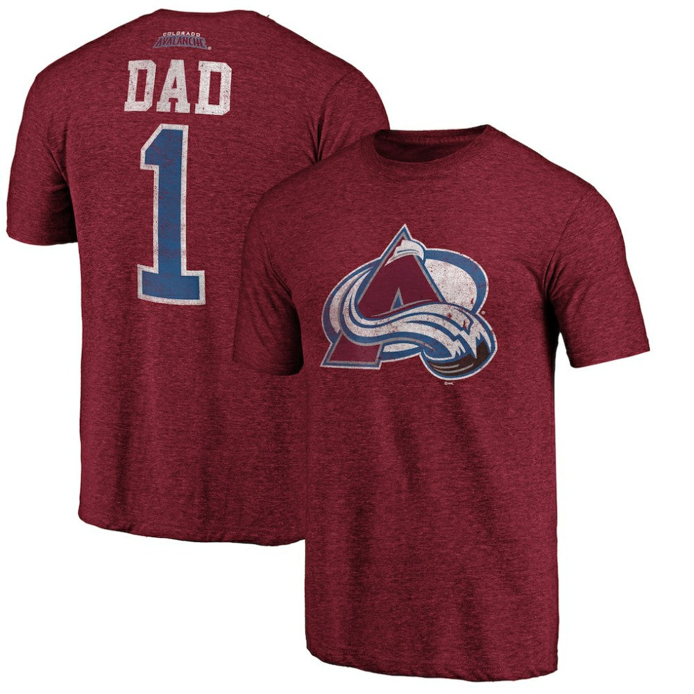 Colorado Avalanche Greatest Dad Tri-Blend T-Shirt