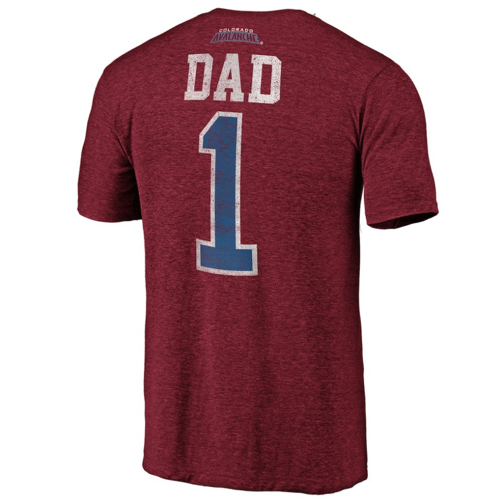 Colorado Avalanche Greatest Dad Tri-Blend T-Shirt