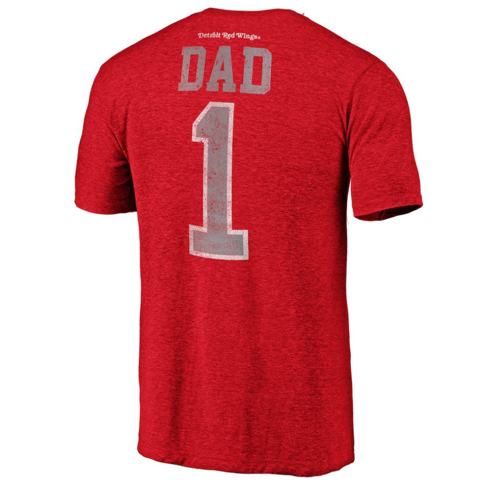 Detroit Red Wings Greatest Dad Tri-Blend T-Shirt