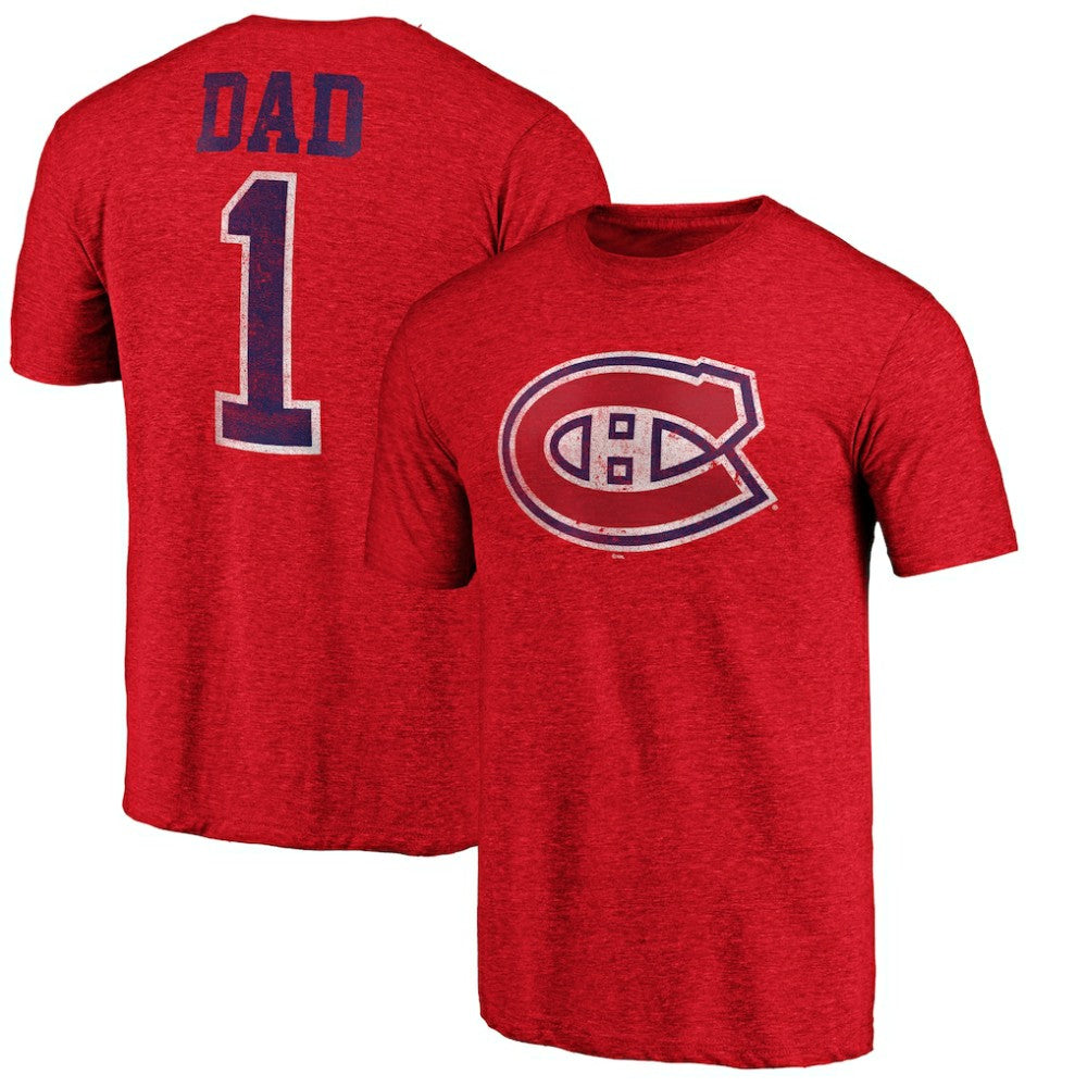 Montreal Canadiens Greatest Dad Tri-Blend T-Shirt