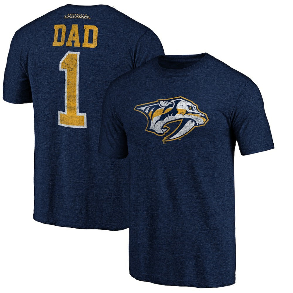 Nashville Predators Greatest Dad Tri-Blend T-Shirt
