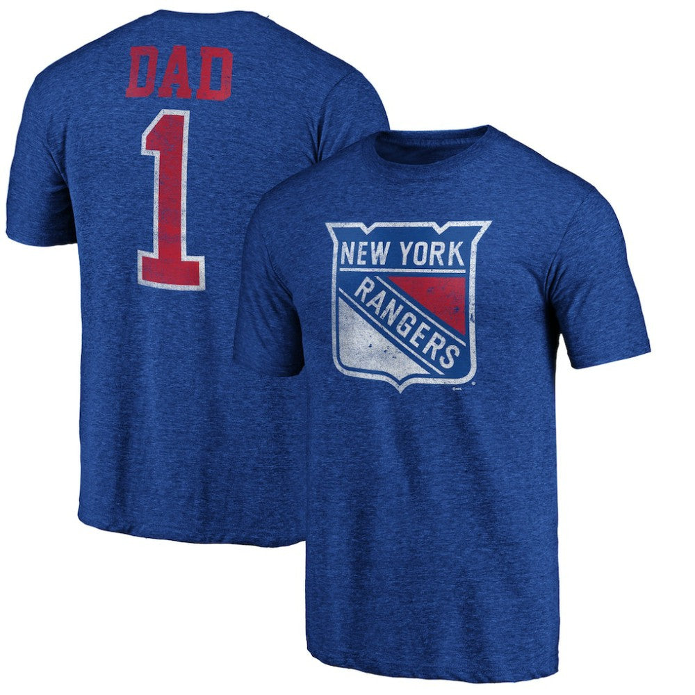 New York Rangers Greatest Dad Tri-Blend T-Shirt