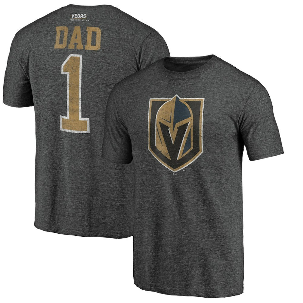 Vegas Golden Knights Greatest Dad Tri-Blend T-Shirt