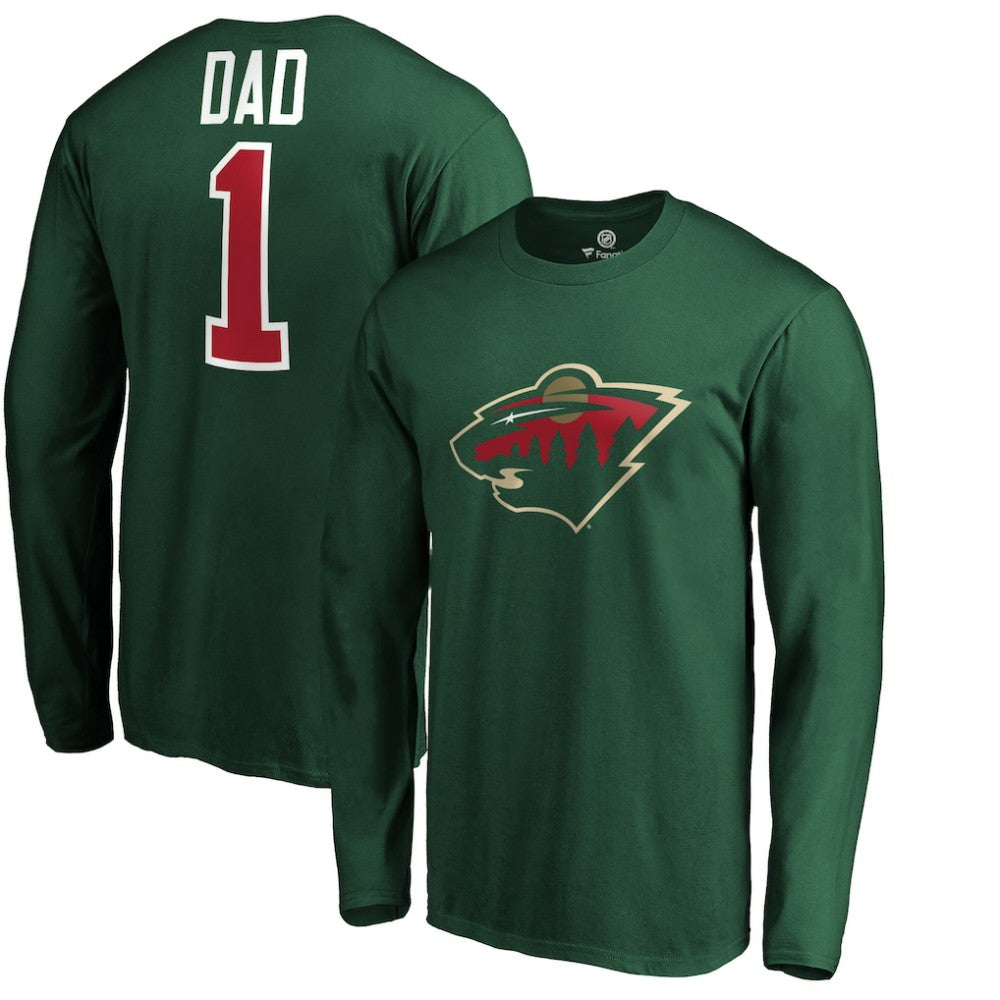 Minnesota Wild #1 Dad Long Sleeve T-Shirt