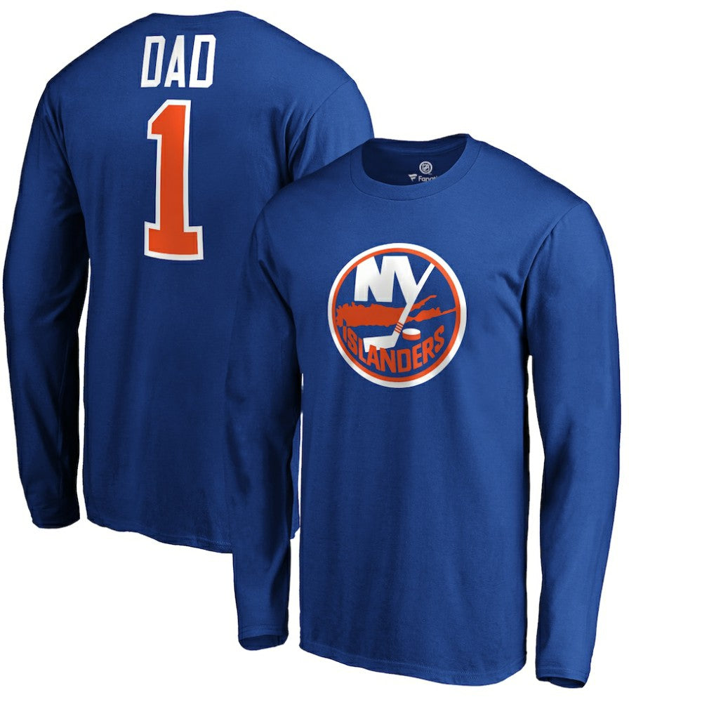 New York Islanders #1 Dad Long Sleeve T-Shirt